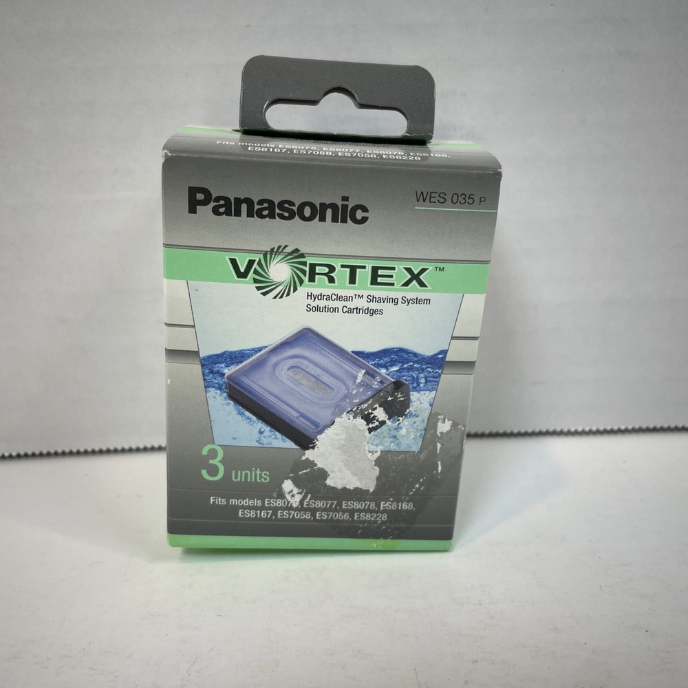 Panasonic Shaving Solution Cartridges Men 3ct Blue Vortex HydraClean WES 035 P